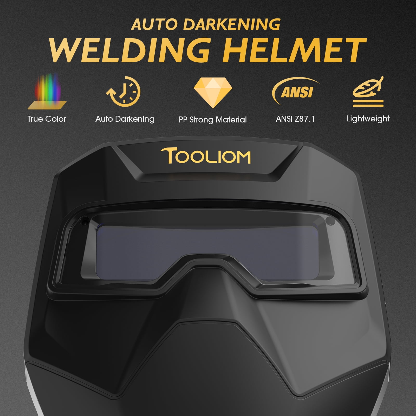 TOOLIOM Welding Goggles Auto Darkening True Color Detachable Face Shield