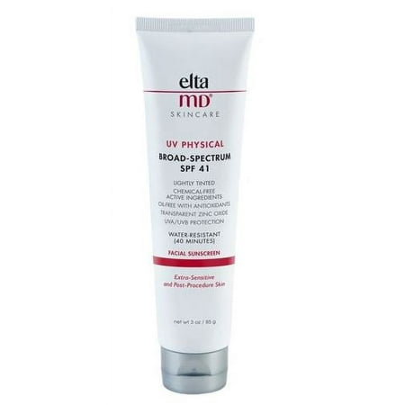 ($31 Value) EltaMD UV Physical Broad Spectrum SPF 41, Lightly Tinted, 3 Oz