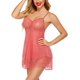 thumbnail image 3 of Encaje Babydoll Lencería Sexy Mini Chemise Malla Boda Camisón Camisón de novia Fokelyi WRMH-1294-12, 3 of 6