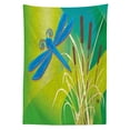 thumbnail image 3 of Ambesonne Vintage Tablecloth Rectangular Table Cover, Blue Dragonfly on Green, 60"x84", Pale Green Brown, 3 of 4