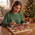thumbnail image 5 of Christmas Pearl Diamond Art Kit for Adults, 7.87in Santa Chimney Bead Painting Craft Set with Tools for Holiday Home Decor, 5 of 6