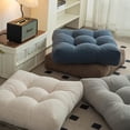 thumbnail image 2 of 1 PCS Fluffy Sherpa Fleece Chair Cushion Soft Round Seat Cushion Chair Pad for Kitchen, Dining Room, Office, Tatami 18"x18"x4.7", 2 of 6