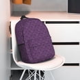 thumbnail image 3 of Lukts Retro Florals Purple Pattern 15 Inch Student Backpack, Waterproof Laptop Backpack with Adjustable Shoulder Straps, Lightweight Travel, Campus Backpack, Unisex, 3 of 6