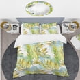 thumbnail image 2 of Designart 'Retro Tropical Foliage ' Mid-Century Modern Duvet Cover Set, 2 of 4