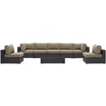 thumbnail image 4 of Modway Convene 8 Piece Outdoor Patio Sectional Set in Espresso Mocha, 4 of 8