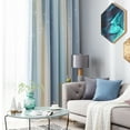 thumbnail image 3 of Mistaha 2 Pcs Rideau Simple Dégradé Motif Étoile Creux Double Couche Occultant Chambre Salon Rideau Isolant, 3 of 8