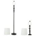 thumbnail image 5 of Wayshire 3 Lamp Set, Classic Metal Base Floor Lamp + Table Lamps for Farmhouse Living Room Bedroom in Matt Black Finish, ETL Certificate (59 & 21 Inches in Height), 5 of 12