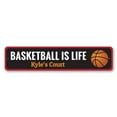 thumbnail image 2 of Basketball is Life Novelty Decor, Metal Wall Sign - 4x18 Inches, 2 of 4