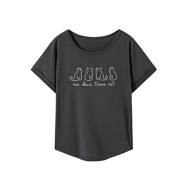 Camiseta para mujer, trajes de verano, camisetas suaves de verano para ir de compras, senderismo, regalo para mujer XL