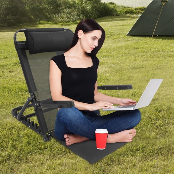 Adjustable Lifting Bed Backrest Reading Pillow with Headrest 330lbs Capacity Oxford Cloth