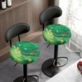thumbnail image 3 of Jeiento Green Marble Print Bar Stool Covers Round 2 Pcs Anti-Slip Roun Bar Stool Seat Cover with Elastic Bands Soft and Cushioned Bar Chair Covers Easy to Install, Medium, 3 of 6