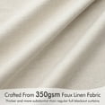 thumbnail image 4 of 100% Blackout Curtains 84 Inch Long 2 Panels Set for Bedroom, Thick Luxury Faux Linen Black Out Curtain Room Darkening Back Tab Pleat Window Textured Drapes with Hooks for Living Room, Birch, 4 of 8