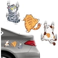 thumbnail image 1 of Cute Cat Decals - Cute Cartoon Cat Scratch Stickers | Fadeless Car Decals for Decorations, Kitten Stickers Accessories for Cars, 1 of 5