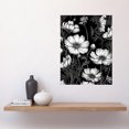 thumbnail image 2 of Detailed Black and White Cosmos Flower Plants Large Wall Art Poster Print Thick Paper 18X24 Inch, 2 of 3