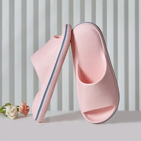 

Women‘s Platform Soft-sole Indoor Slippers Solid Color Non-slip Open Toe Slides Home Bathroom Shoes