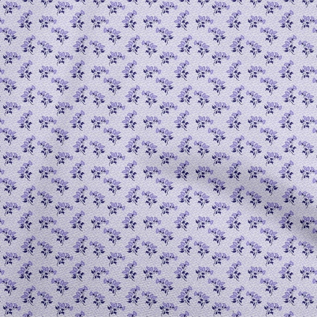 oneOone Georgette Viscose Pastel Purple Fabric Floral Sewing Craft Projects Fabric Prints By Yard 42 Inch Wide