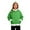 kids hoodies :Green, variant on Girls White Faux Fur Trim Hood Cuff Hem Pullover Hoodie Kangaroo Pocket Soft Warm Winter Casual Sweatshirt,2-3 Years