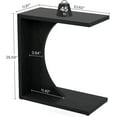 thumbnail image 2 of Tribesigns C-Shaped End Table, Couch Table for Small Space, Small Sofa Side Table for Living Room, Bedroom (1PC, Black), 2 of 5