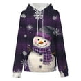 thumbnail image 6 of Lorytime Hoodies for Women Christmas Snowman Print Sweatshirt Long Sleeve Pullover Drop Shoulder Loose Tops for Festive, 6 of 7