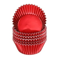 Uxcell 100 Count Red Foil Muffins Cupcake Liners Standard Size Baking Cups
