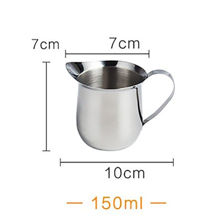 

MICCK-Non-Stick Pan Milk Chocolate Pot Stainless Steel Foam Coffee Pitcher Full Flower Cup Chocolate Heated Pan Kettle