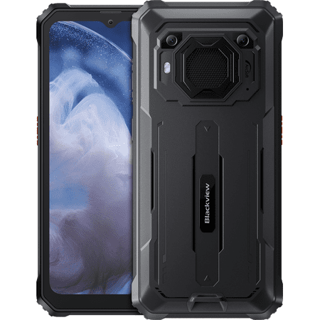 Unlocked Cell Phone Blackview Rugged Smartphone 13000mAh 64GB ROM Android 13, GSM 4G LTE Dual SIM, Waterproof Mobile Phones, BV6200, Black
