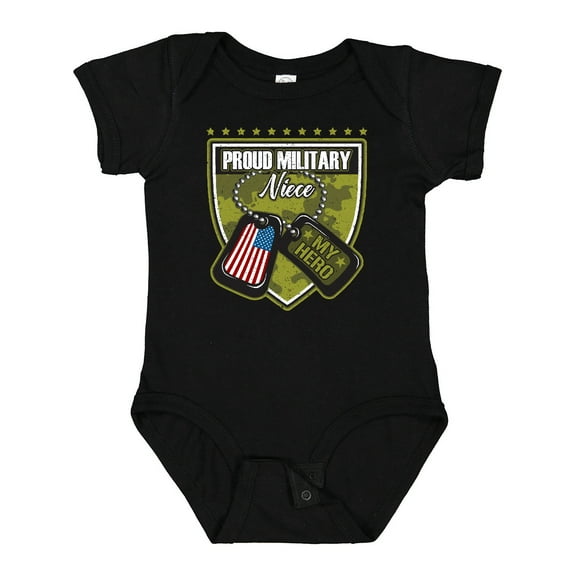 Inktastic Proud Military Niece Girls Baby Bodysuit