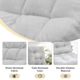 thumbnail image 3 of FUNDAZE Outdoor Chair Cushion, 47"L x 19.9"W 2 Piece Cushion W/ Ties for Indoor Outdoor Rocking Chairs, Gray, 3 of 7