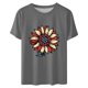 thumbnail image 3 of Camisetas de Manga Corta para Mujeres de Longitud Regular de Poliéster Sólido, Camiseta de Fiesta de Mayo Y Blusa Del Festival para la Primavera Y el Verano, 3 of 3