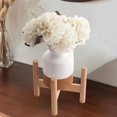 thumbnail image 1 of Soporte de madera para plantas, estante de exhibición esquinero, taburete elevador, moderno, bajo, pequeño, de un solo piso, para balcón, decoración, 1 of 8