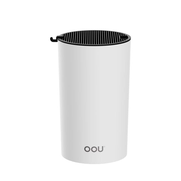 Soporte para cuchillos OOU, universal, redondo, para cocina, blanco