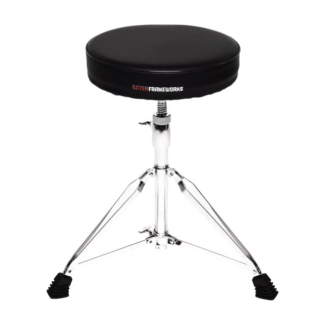 Gator Frameworks Trône de Tambour Universel à Plateau Rond avec Réglage de la Broche; Capacité de Poids de 325lb (GFW-DRUMTHRONE-R)