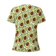 thumbnail image 4 of Naloa Avocado Print T-Shirts Short Sleeve V Neck Tees for Women Fashion Tops Trendy Lightweight Soft Casual Summer Outfits Clothes, 4 of 5
