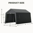 thumbnail image 2 of Erommy 8X14 FT Heavy Duty Carport,Portable Storage Shed and Outdoor Storage with All-Steel Metal Frame for Motorcycles,Bikes and Garden Tools, 2 of 9