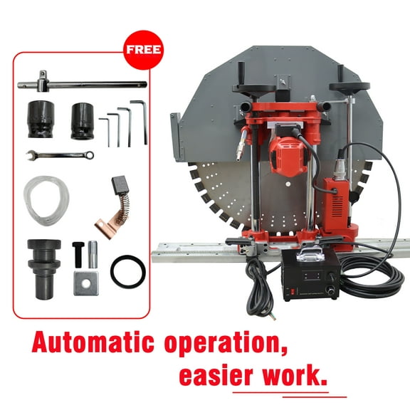Electric Concrete Saw Wall Cutter with Quickly Disassemble Track 220V Max Cutting Depth 16.1″
