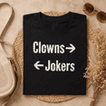 thumbnail image 2 of Clowns Right Jokers Left Quote Retro Outdoor Adventure Graphic T-Shirt, 2 of 6