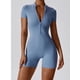 thumbnail image 1 of Mono de entrenamiento con cremallera de verano, monos deportivos para mujer, ropa de gimnasio, trajes de Fitness para correr, chándal de gimnasio, ropa deportiva corta, conjunto de Yoga, 1 of 5