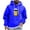 Blue, variant on Mens Sweatshirt Hoodie Pullover Drawstring Beer Printed Long Sleeve Tops with Pocket Casual Comfortable Coat Black L
