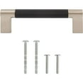 thumbnail image 3 of Stone Harbor Hardware Urban Cabinet Pull, 96 Millimeters, Matte Black with Satin Nickel Ends, 3 of 3