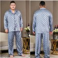 5XL Pajamas Men 165KG Spring Summer Ice Silk Satin Cool Pajama Man Set Casual Loose Luxury Print