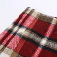 thumbnail image 5 of Womens Wool Plaid Mini Skirt Fall Winter High Waisted Bodycon Pencil Skirt, 5 of 6