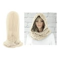 thumbnail image 3 of Bufanda con capucha de punto Soledad invierno beige, 3 of 10