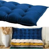 Bench Cushion for Indoor Furniture 48x18 in Velvet Thicken Indoor Window Seat Cushion, Piano Sofa, Entryway Storage, Bay Window Tufted Patio Porch Swing Bench Pad Memory Foam(Royal Blue)