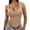 ZA Khaki, variant on Womens Tops V Neck Tee Ribbed Fitted Tight Short Sleeve Basic Knit Blouse Black Tshirts For Women XS