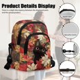 thumbnail image 6 of Xixirimido Cat Maple Leaf Pattern Shoulder Bag Crossbody for Women Crossbody Bags with Adjustable Strap Cell Phone Purses Sling Bag for Travel Hiking Shopping Black, 6 of 7