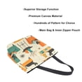 thumbnail image 3 of FORMRS Womens Canvas Tote Bag with Zipper Inner Pocket Shoulder Handbag, Black Cats Reading, 3 of 7