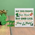 thumbnail image 5 of Zomyto 7"x7" St. Patricks Day Decor May Your Pockets Be Heavy and Your Heart Be Light Wood Sign Home Desk Tabletop Shelf Decor, St Patricks Day Decorations, 5 of 5
