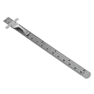 Pacific Arc Stainless Steel 6 Inch Metal Ruler Non-Slip Cork Back, with  Inch and Metric Graduations