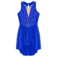 thumbnail image 3 of Sinleey Robe de Patinage Artistique Scintillante pour Filles Enfants avec Strass Contemporain Lyrique Ballet Danse Robe Bleu Royal 16, 3 of 5