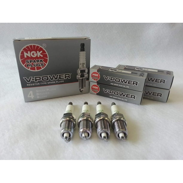 4 New V-Power Spark Plugs ZFR5F-11 # 2262, 100% genuine NGK Spark plug ...